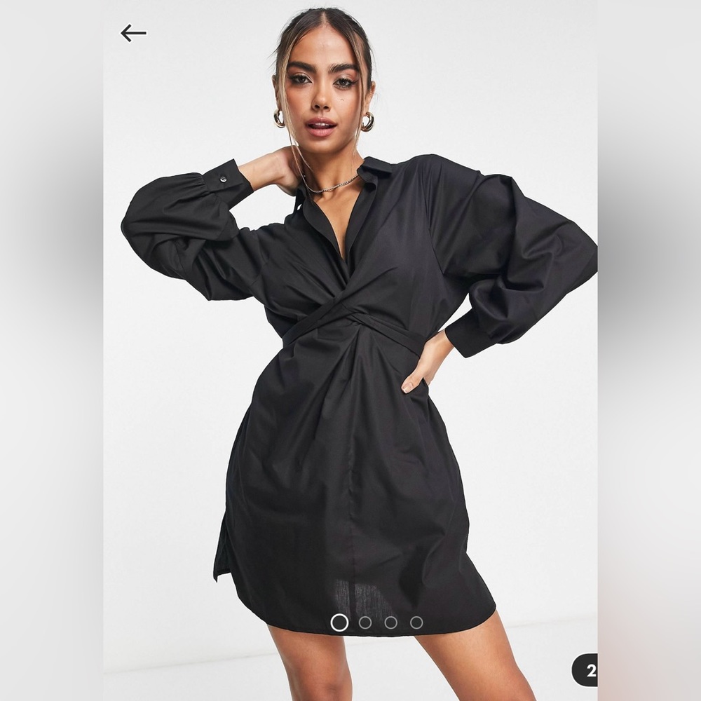 NWT- Ms Selfridge black mini dress in size US 4